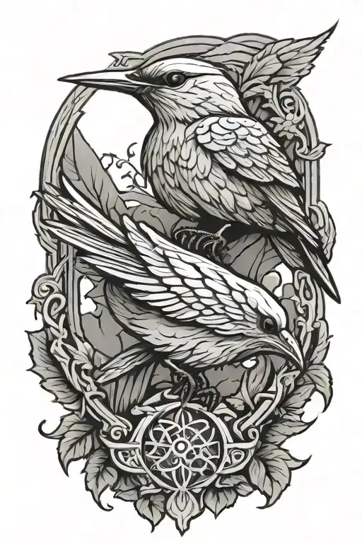 Symbol Of Nightingales In Skyrim But With Different Styles