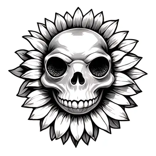 Skull Frog Sunflower Surrounded