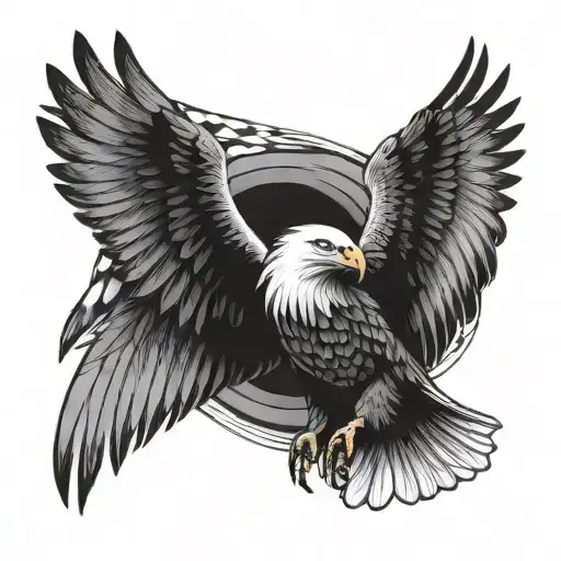 Checkered Flag Bald Eagle