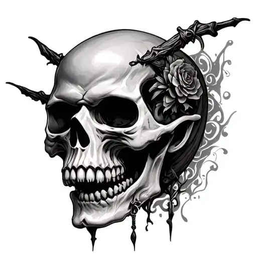 Realistic Evil Skull