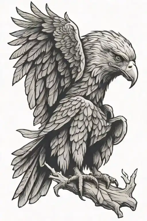 Eagle With A Broken Beak
