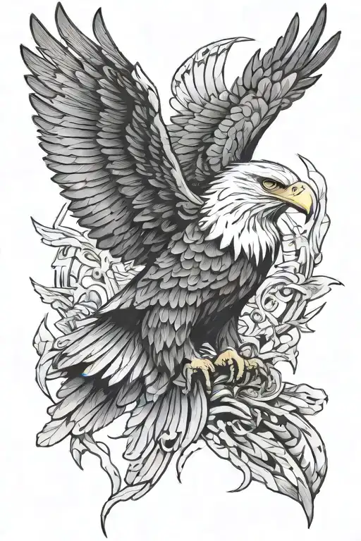 Eagle With A Broken Beak Open