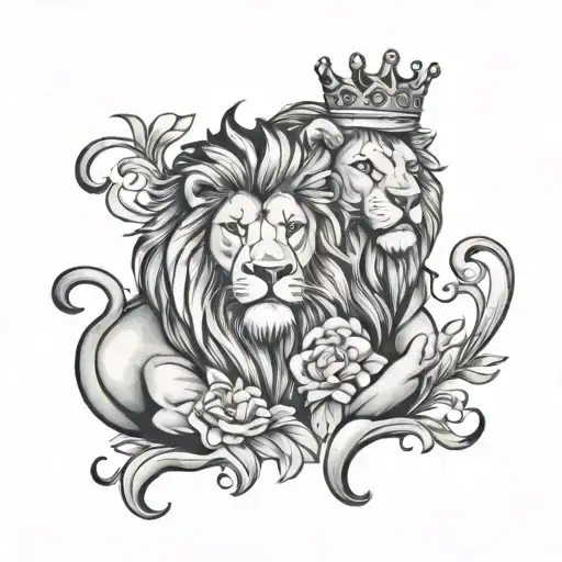 King And Queen Lions Aries And Aquarius
