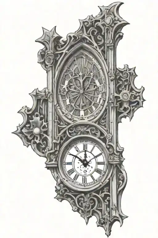 Gotchic Cathedral Window Clock