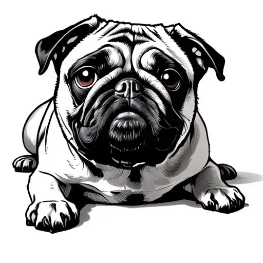 Pug With Scary Eyes And Sharp