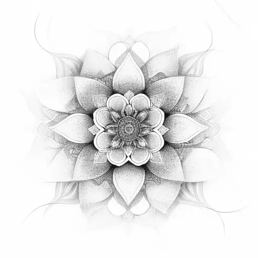Abstract Flower Design Inspired By Yoga Movements