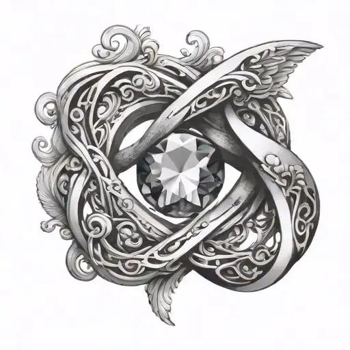 Infinity Symbol With Birth Stone Sculpture