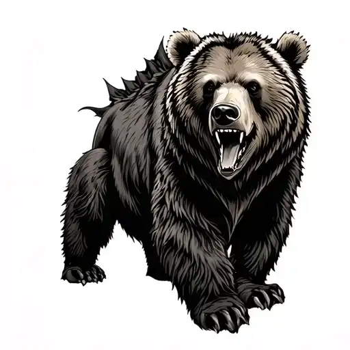 Cerberus And A Grizzly Bear