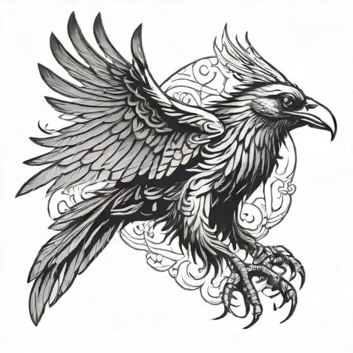 Flying Raven Viking Style