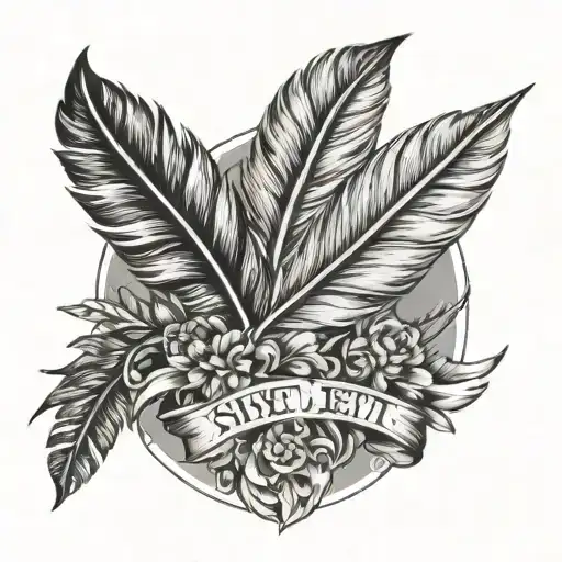 Feather Withe The Name Skye Jett Sage And Seven