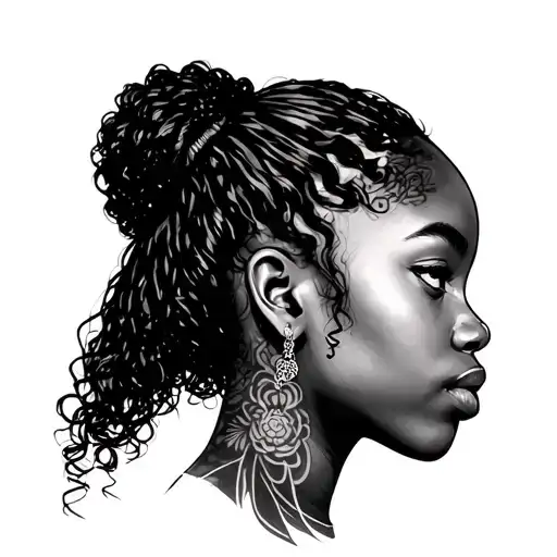 Black Girl Side Profile