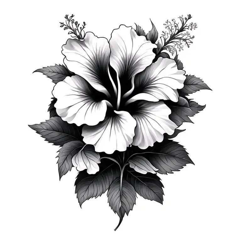 Hibiscus Flowers Intertwined