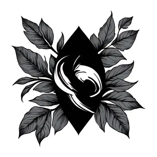 Solid Black Arm Sleeve Tattoo Design