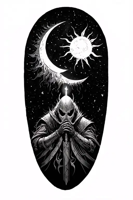 Dark Souls Soul Of Cinder With Sun Moon