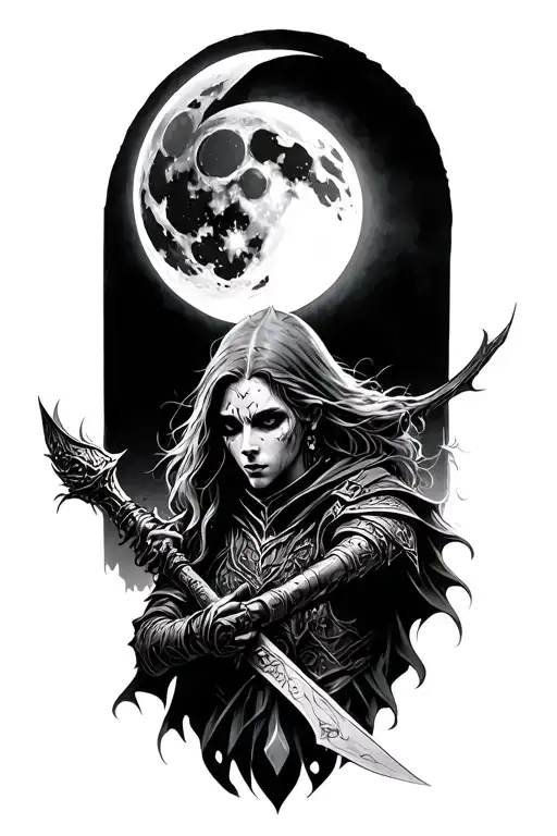 Dark Souls Soul Of Cinder With Eclipse Moon