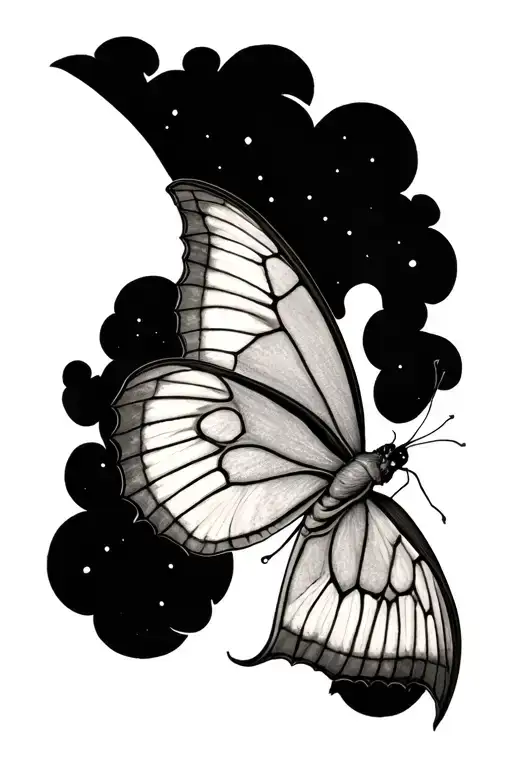 Luna Moth Cloud Back Ground