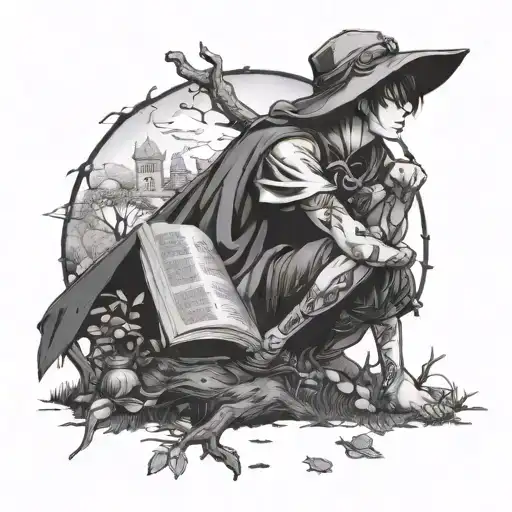 Robin One Piece Reading Under A Tree