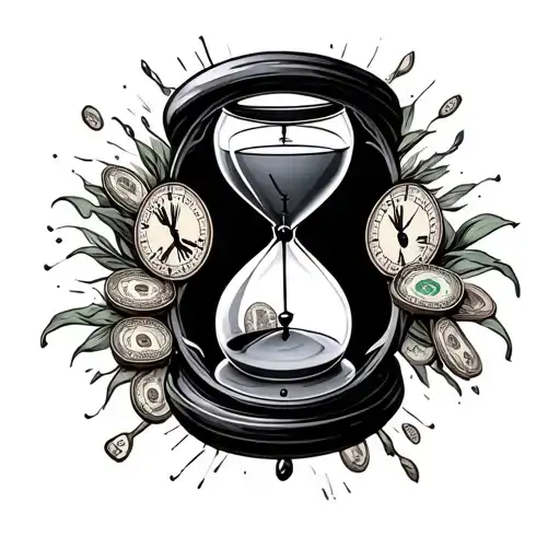 Time Is Money Hour Glass