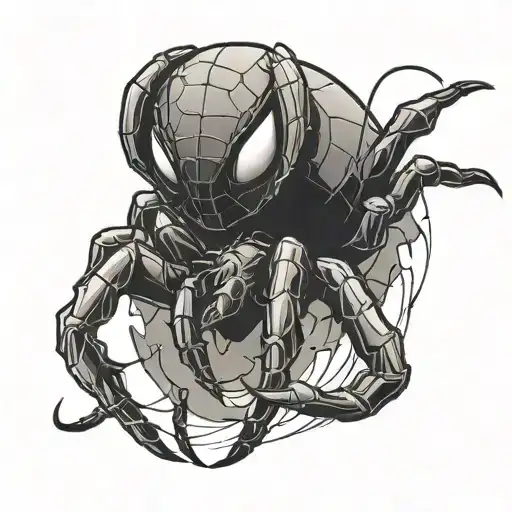 Cartoonized Black Spider