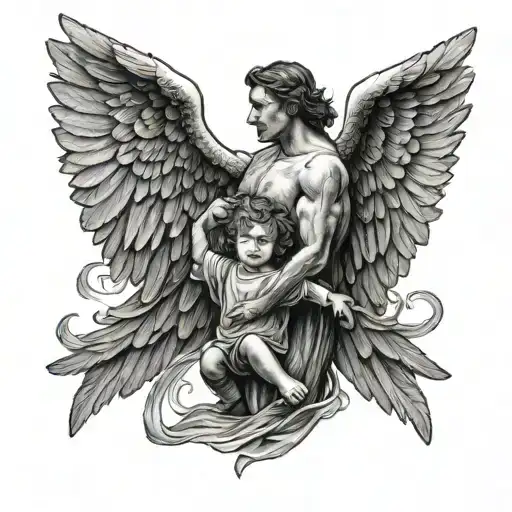 Father And Son Angel Wings