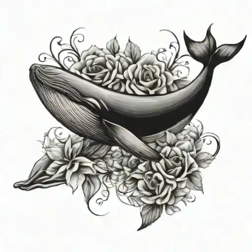Floral Tattoo To Cover Up Whale