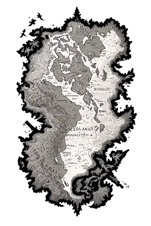 Middle Earth Map Outline