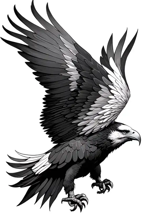 Abstratct Eagle Tattoo Design