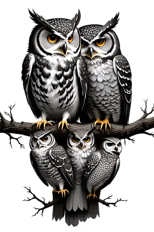 Owls Family Tree With Each