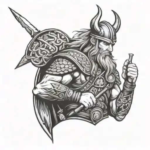 Viking Warrior Holding