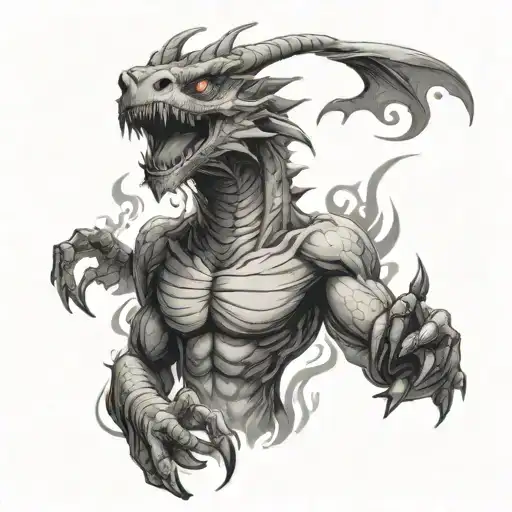 A Dragon Emerging From Smoke And Taking Shape With Angry Eyes And An Open Mouth