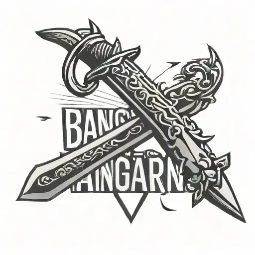 Minimalist Sword With The Word Bangarang