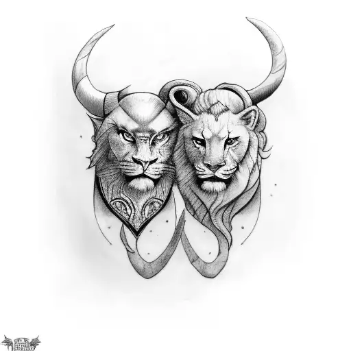 Masculine Leo Feminine Aries Symbolizing Affection