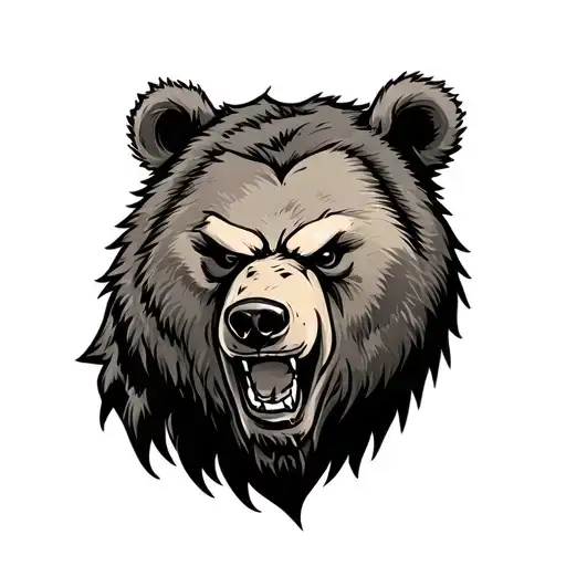 Angry Bear Head Made