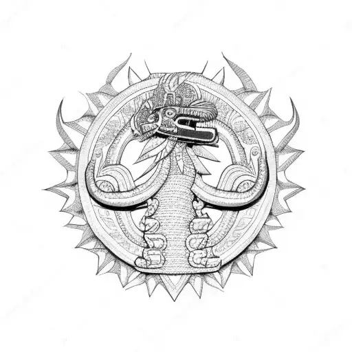 Quetzalcoatl In An Mayan Style Depiction