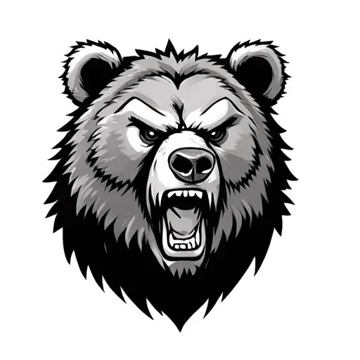 Angry Bear Head Made