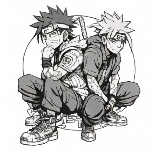 Create An Image Best Designs For Best Friend Tattoo With Naruto Reference Sketch