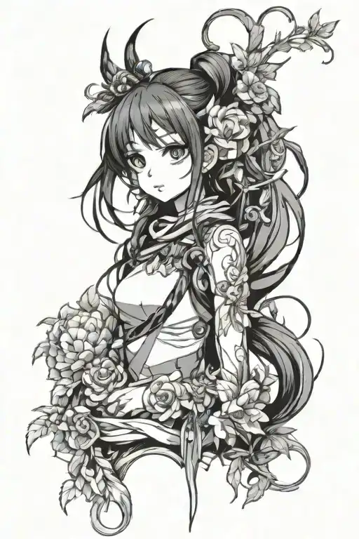 Dark Aestethic Little Anime Clean Tatoo