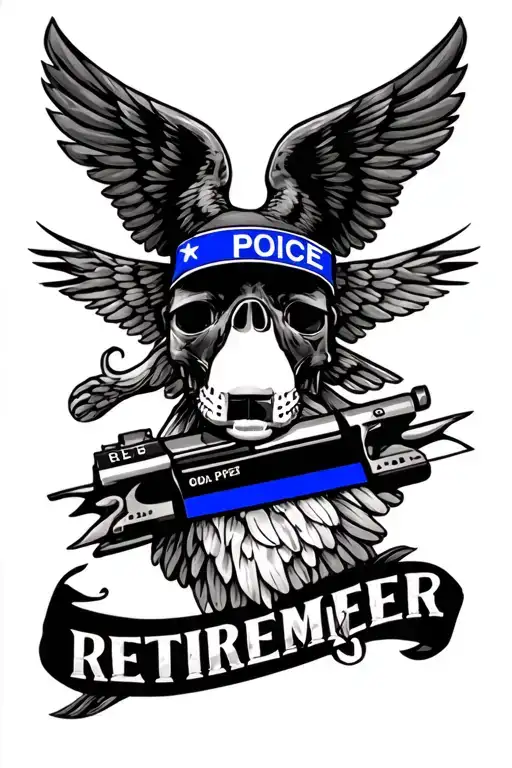 Police Retirement With A Thin Blue Line