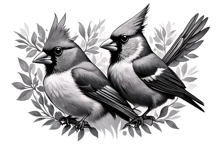 Male And Female Cardinal