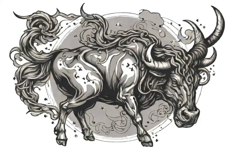 Taurus Sagatarius Cancer Constellation Intertwined