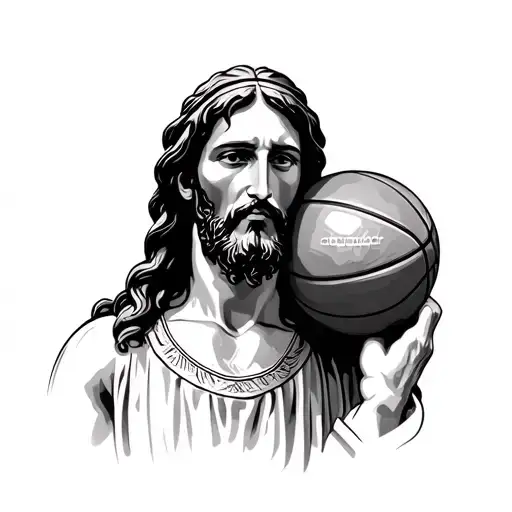 Jesus With Basketball
