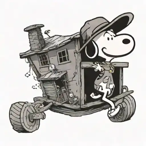 Snoopy Mixed With Luffy One Piece