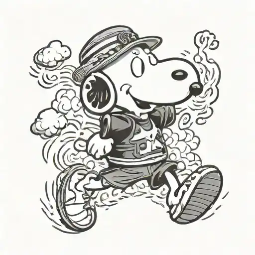 Snoopy Mixed With Luffy One Piece