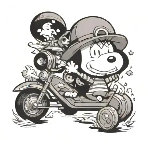 Snoopy Mixed With Luffy One Piece