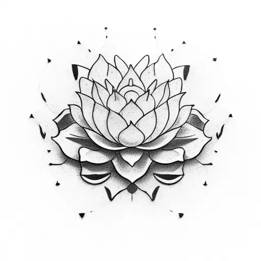 Scorpio Symbol With Lotus Flower