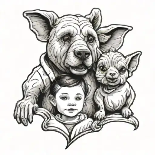 A Matching Ted Lasso Tattoo For Dad And Daughter