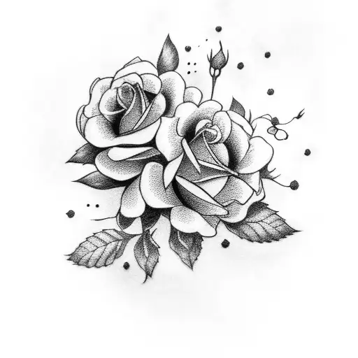 Cherry Blossom And Roses Floral