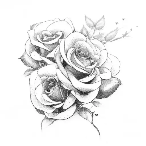 Cherry Blossoms And Roses Floral