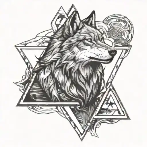 Wolf In Triangle