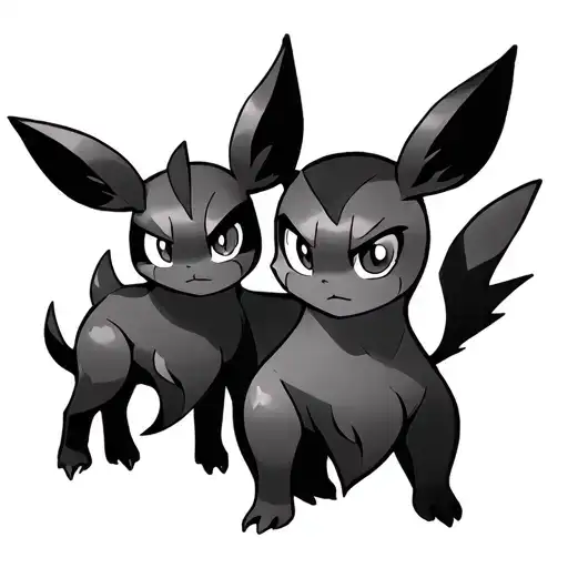 Pokemon Umbreon Father Eevee Daughter Gengar Son Family